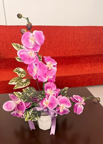 Pembe Orkide Dekoratif Çiçek - Görsel 2