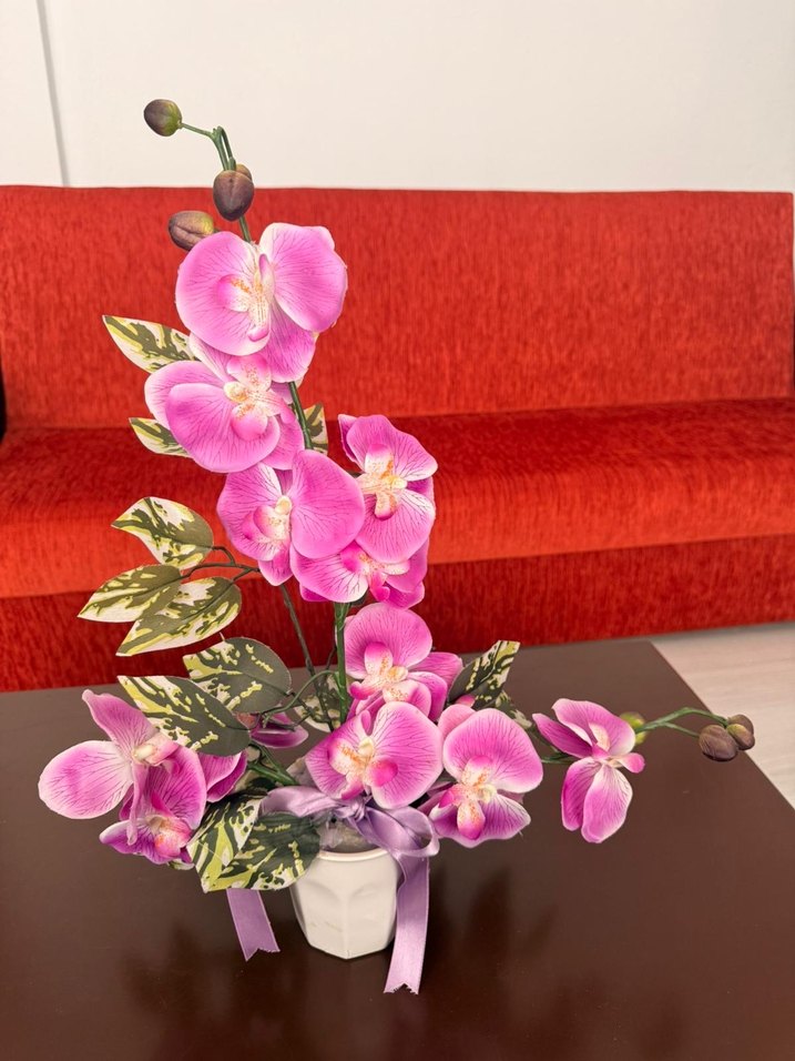 Pembe Orkide Dekoratif Çiçek - Görsel 2