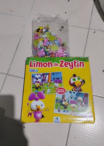 Diğer Limon İle Zeytin 100 Parca Renkli Puzzle