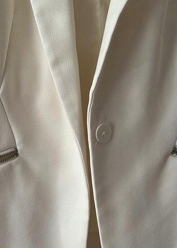 Bershka Beyaz Kadın Blazer Ceket - Görsel 2