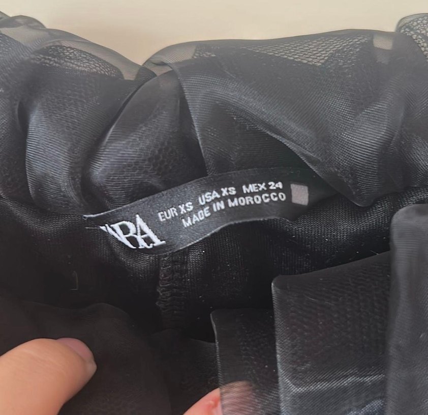 Zara Siyah Kadife Mini Elbise - Görsel 3