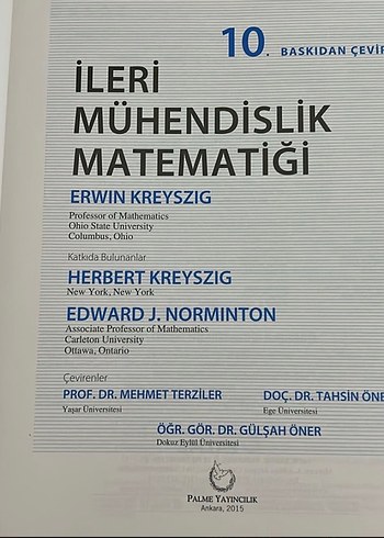 İleri Mühendislik Matematiği - Erwin Kreyszig - Görsel 4