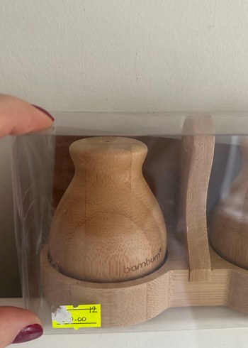 Bambu Tuzluk ve Biberlik Seti - Görsel 3