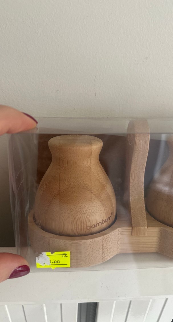 Bambu Tuzluk ve Biberlik Seti - Görsel 3