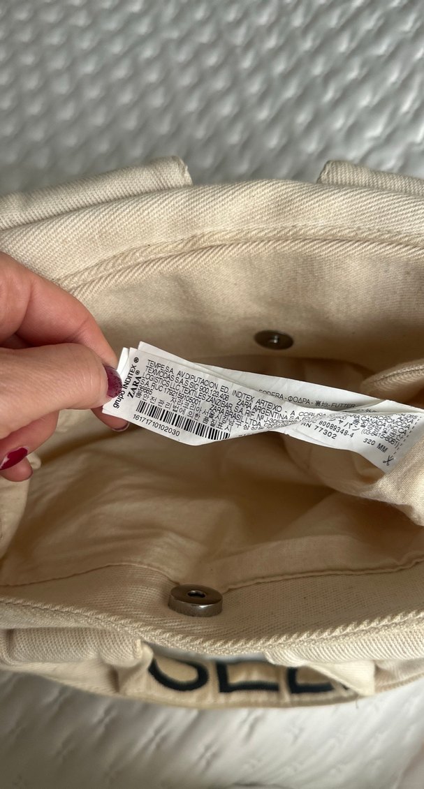 Zara Beyaz Baskılı Kadın Omuz Çantası - Görsel 2