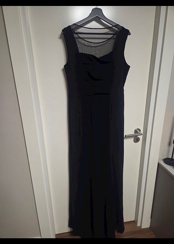 Kadın Altın Renkli Uzun Abiye Elbise - Görsel 4