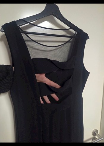 Kadın Altın Renkli Uzun Abiye Elbise - Görsel 6