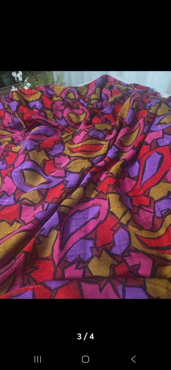 renkli özel İpek Saten parça kumaş - Görsel 3