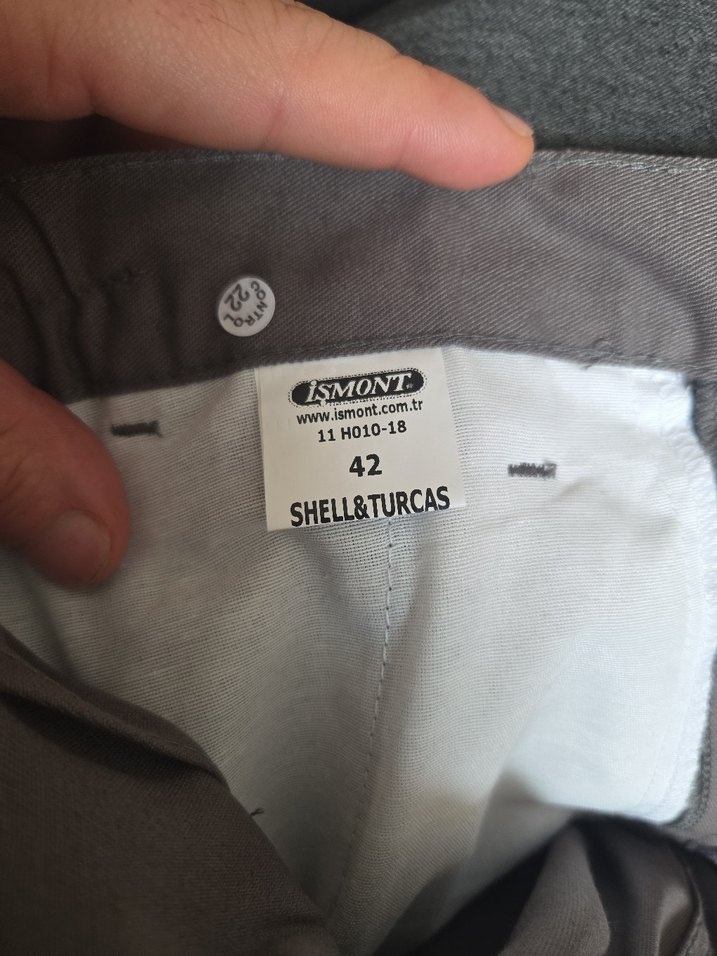 Gri Regular Fit Erkek Kemerli Pantolon - Görsel 2