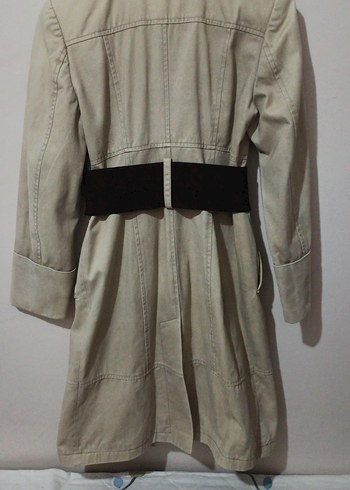 Bej Süet Midi Trençkot - Görsel 4