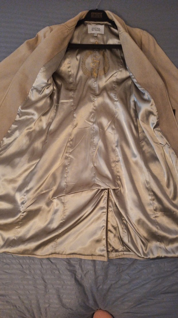 Bej Süet Midi Trençkot - Görsel 2