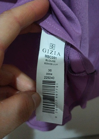 Mor V Yaka Uzun Kollu Kadın Gömlek - Görsel 4