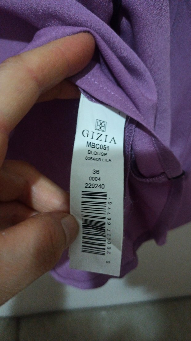 Mor V Yaka Uzun Kollu Kadın Gömlek - Görsel 4