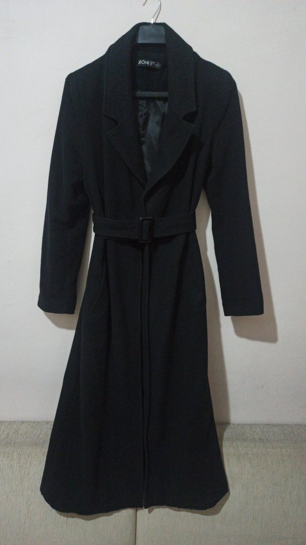 Kadın Siyah Uzun Goth Palto - Görsel 2