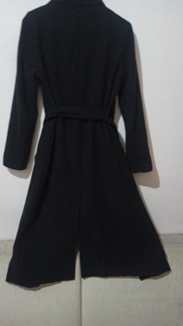 Kadın Siyah Uzun Goth Palto - Görsel 3