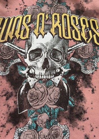 Pembe Kapüşonlu Rock Punk Sweatshirt - Görsel 2