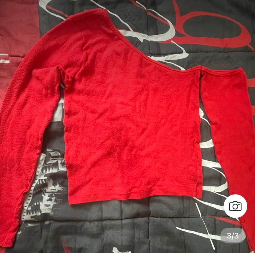 Kırmızı Kadın Triko Bluz - Görsel 3