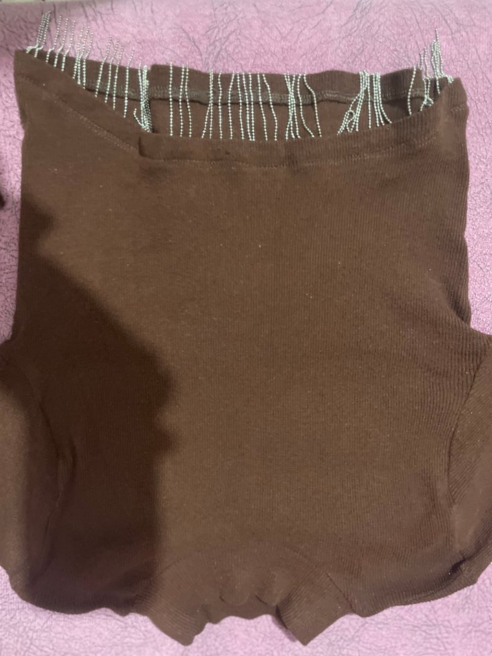 Kahverengi Boğazlı Uzun Kollu Triko Kazak - Görsel 4