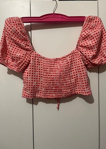 Kırmızı Bağcıklı Mini Bluz - Görsel 4