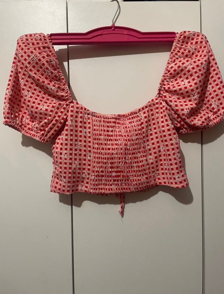 Kırmızı Bağcıklı Mini Bluz - Görsel 4