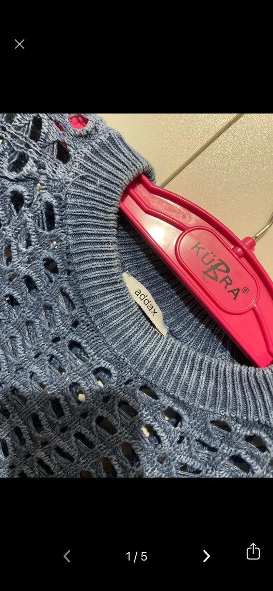 Gri Örgü Kadın Mini Kazak - Görsel 4