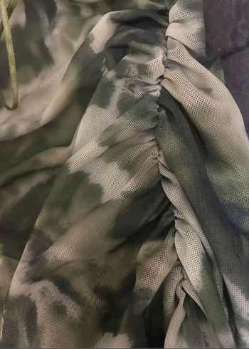 Kadın Çok Renkli Drapeli crop - Görsel 3