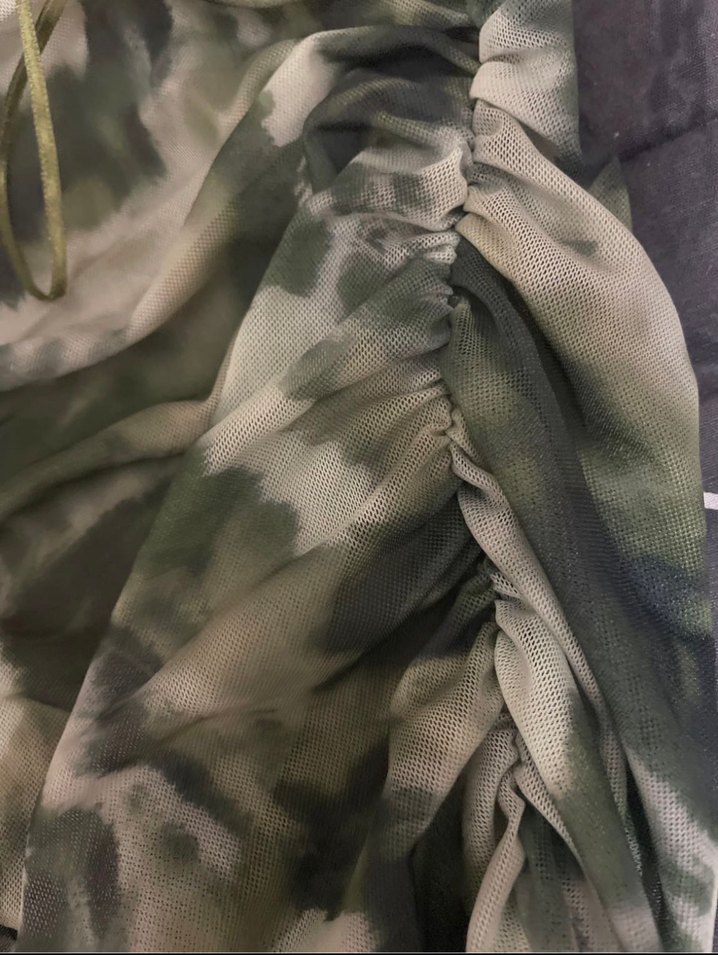 Kadın Çok Renkli Drapeli crop - Görsel 3