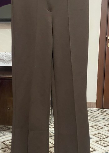Kadın Kahverengi  Kumaş Pantolon - Görsel 4