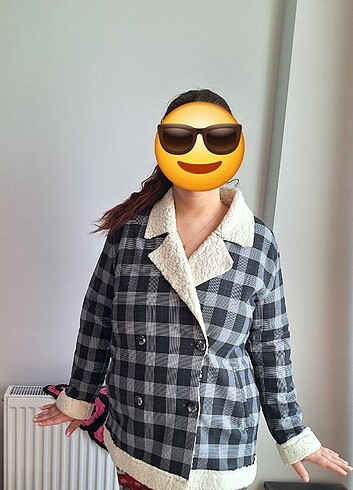 xl Beden gri Renk Kürklü ceket