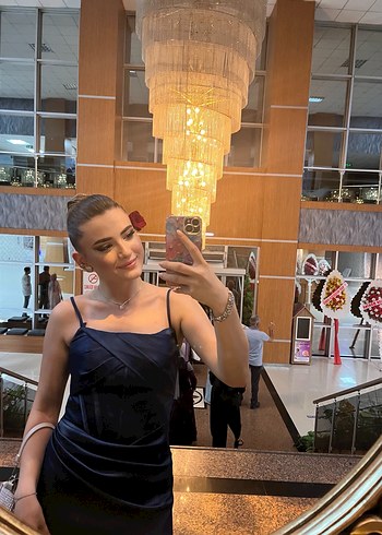 Mavi Drapeli Kadın Abiye Elbise - Görsel 2