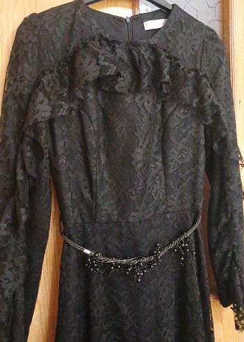 Siyah Gotik Uzun Abiye Elbise - Görsel 2