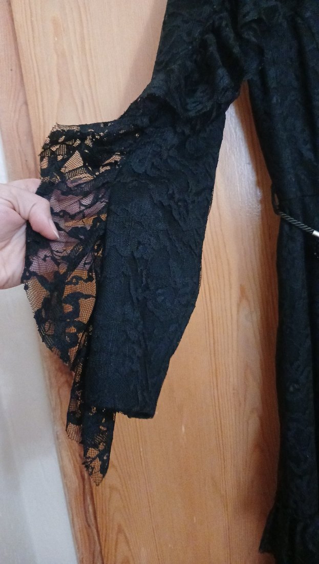 Siyah Gotik Uzun Abiye Elbise - Görsel 3