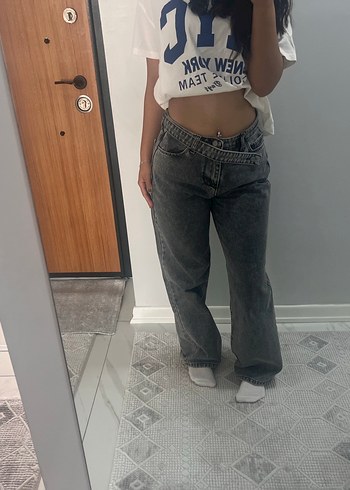 Diğer Y2k Esintili Yuksek Bel Denim Jean