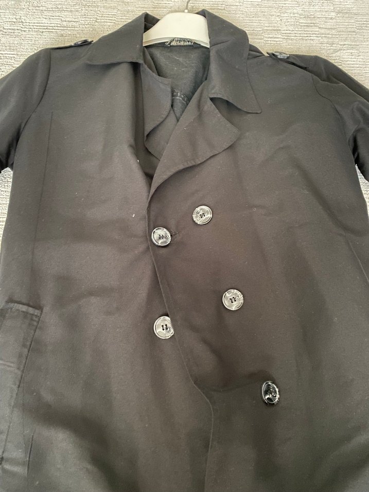 Siyah Düğmeli Kadın Trençkot - Görsel 2