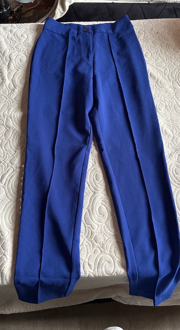 Düğmeli Mavi Kadın Blazer Ceket - Görsel 2