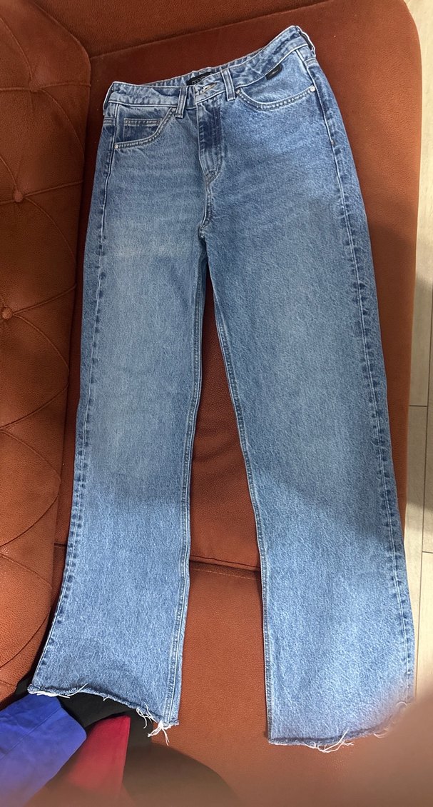 Mavi Rahat Kesim Kadın Kot Pantolon - Görsel 2