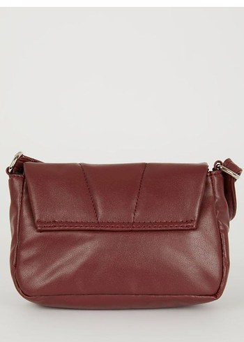 Bordo Deri Tokalı Kadın Çanta - Görsel 3