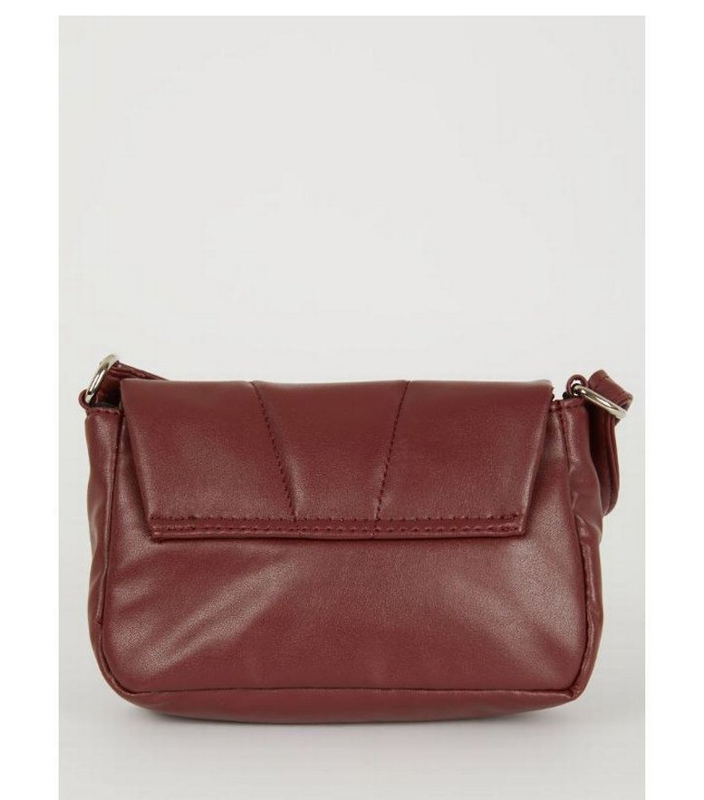 Bordo Deri Tokalı Kadın Çanta - Görsel 3