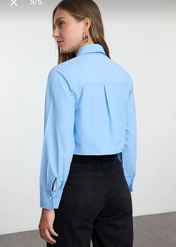 Mavi  Kadın Gömlek - Görsel 3