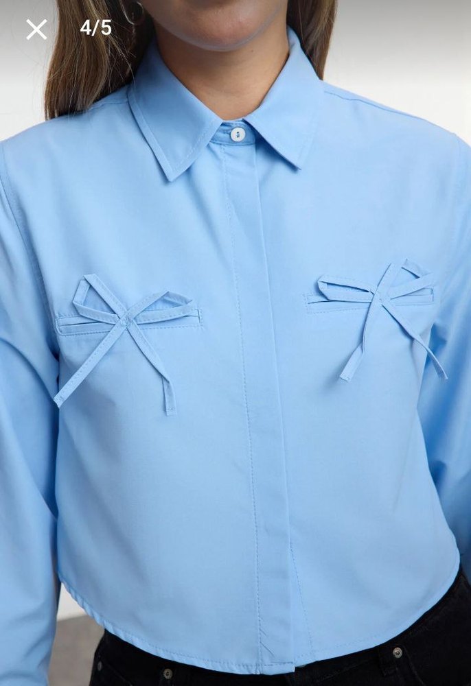 Mavi  Kadın Gömlek - Görsel 2