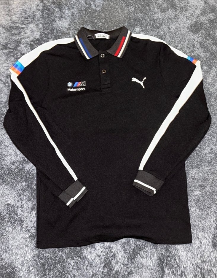 Siyah Erkek uzun Kollu Polo Yaka - Görsel 2