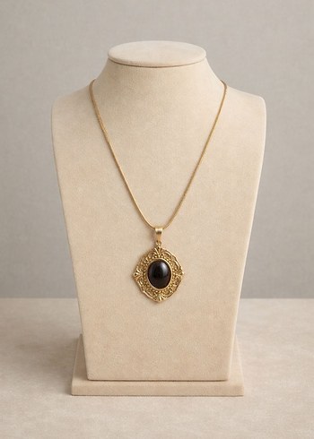 Klasik Vintage Altın Kolye - Görsel 2