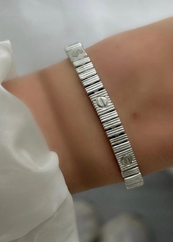 Love Serisi Silver Lastikli Bileklik - Görsel 2