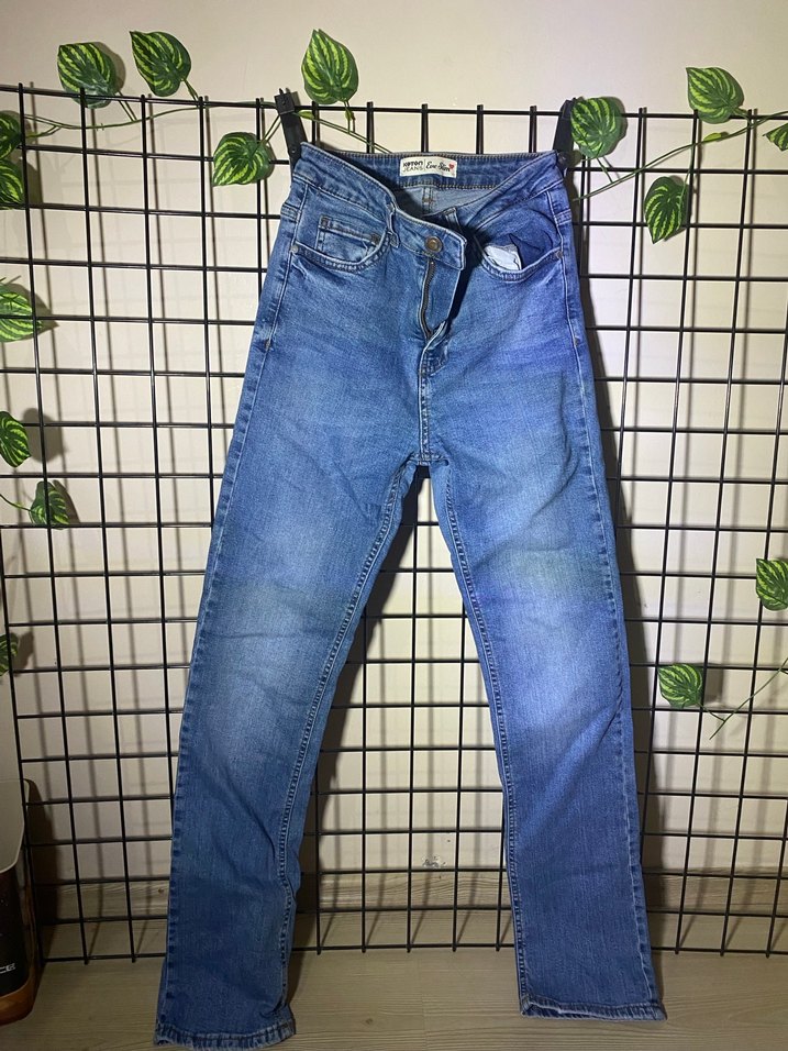 Kadın Açık Mavi Regular Fit Midi Kot Pantolon - Görsel 2