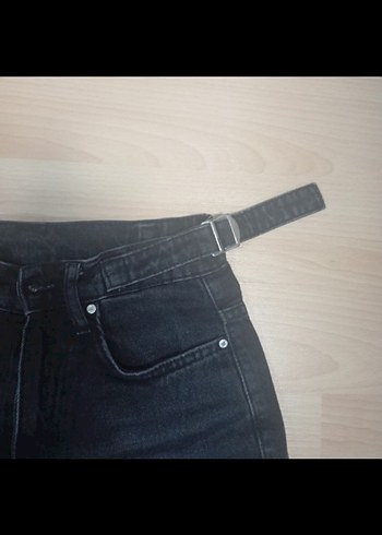 Siyah kemerli baggy jean - Görsel 2