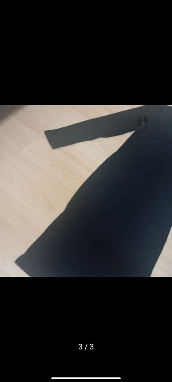 Siyah dar uzun elbise - Görsel 3