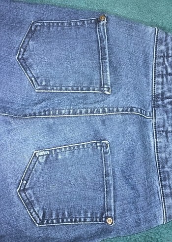 s Beden mavi Renk Kadın Mavi Denim Normal Boy Kot Pantolon