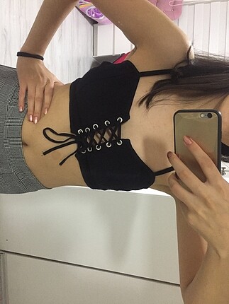 Crop Siyah