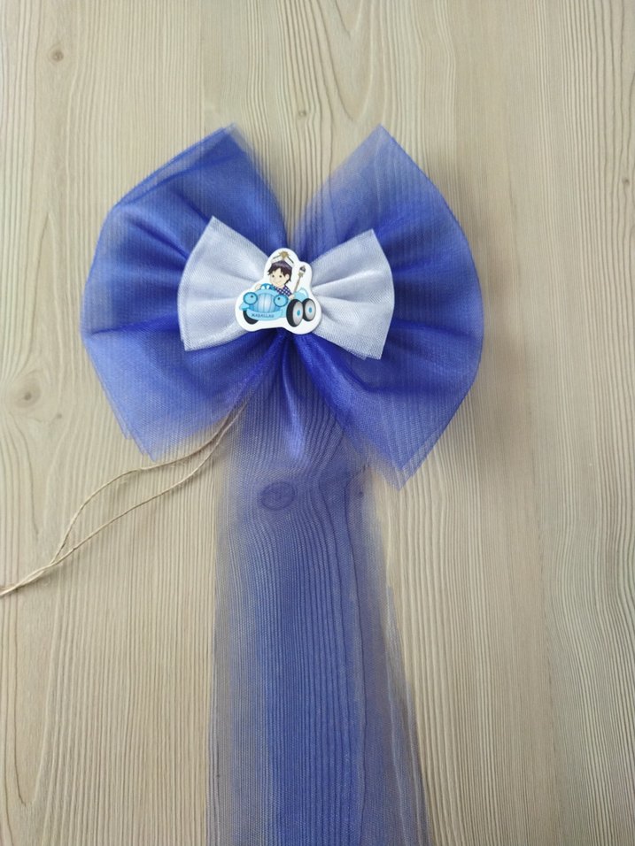 Mavi Renkli Erkek sünnet Fiyonk Aksesuarı - Görsel 3