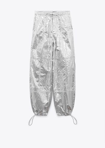 METALİK PARAŞÜT PANTOLON - Görsel 2